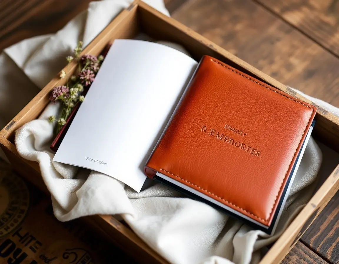 Album Photo en Cuir Gravé Personnalisé