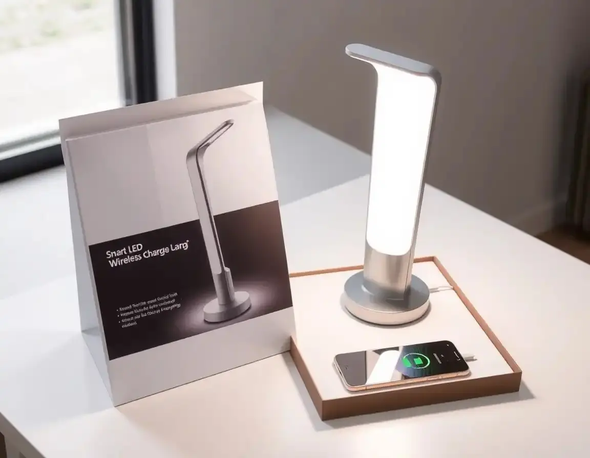 Lampe de Bureau LED avec Chargeur Sans Fil