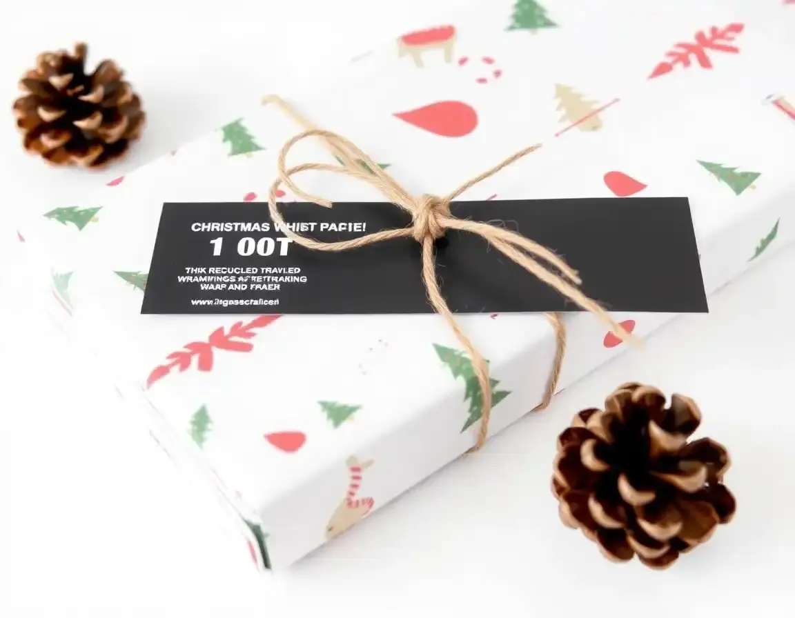 Papier Cadeau Éco-Responsable Recyclé (10 feuilles)