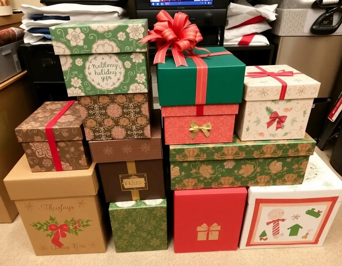 Assortiment de Boîtes Cadeaux de Fête (10 boîtes)