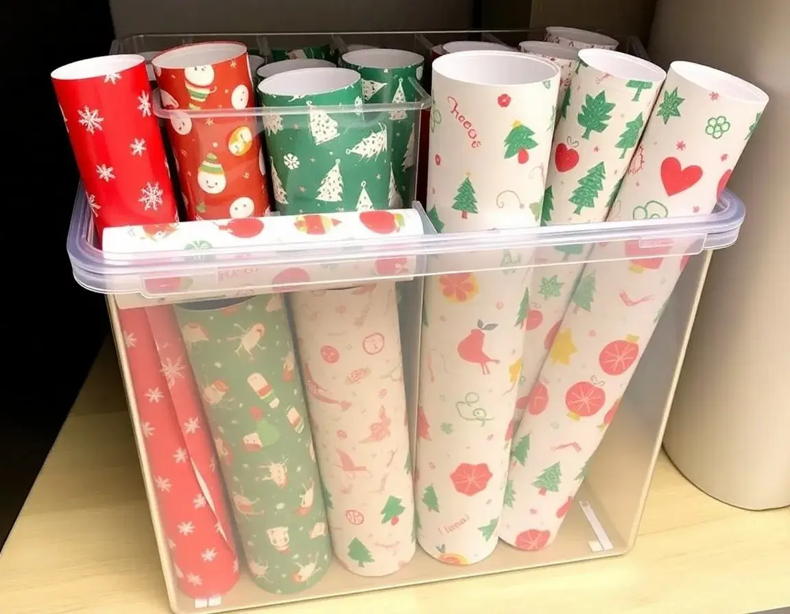 Papier Cadeau de Noël Réversible (4 Rouleaux)