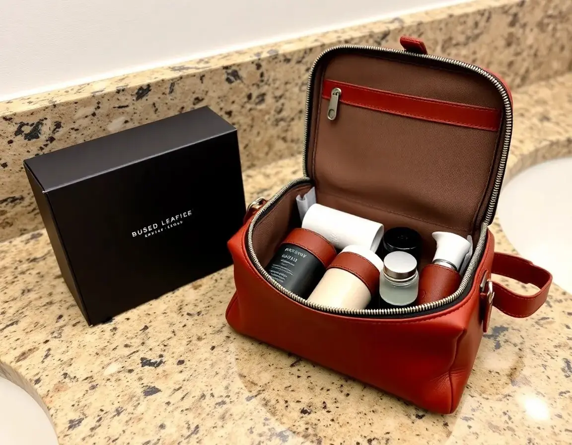 Trousse de Toilette en Cuir (Dopp Kit)