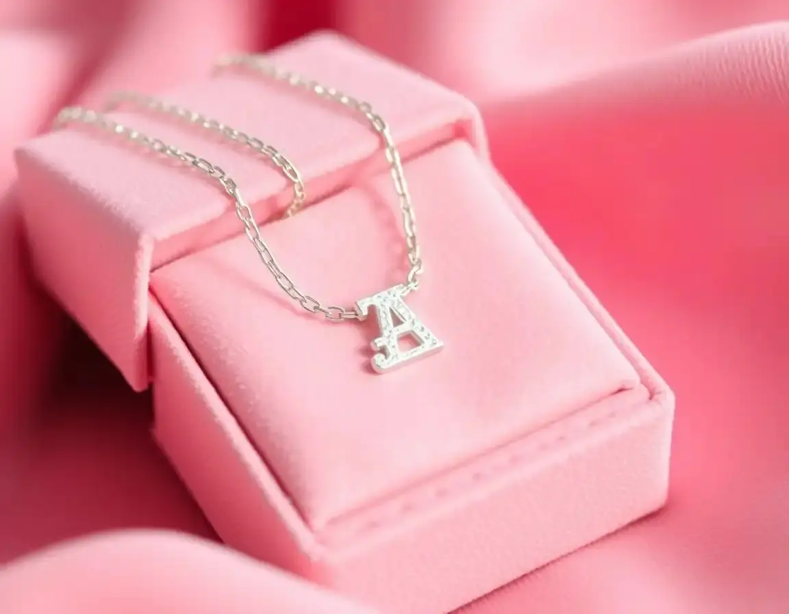 Collier délicat avec initiale en argent
