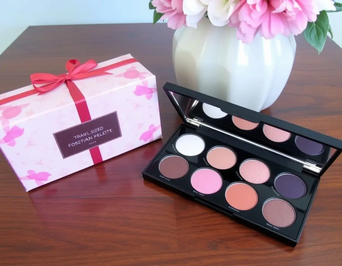 Petite palette de maquillage pour le voyage