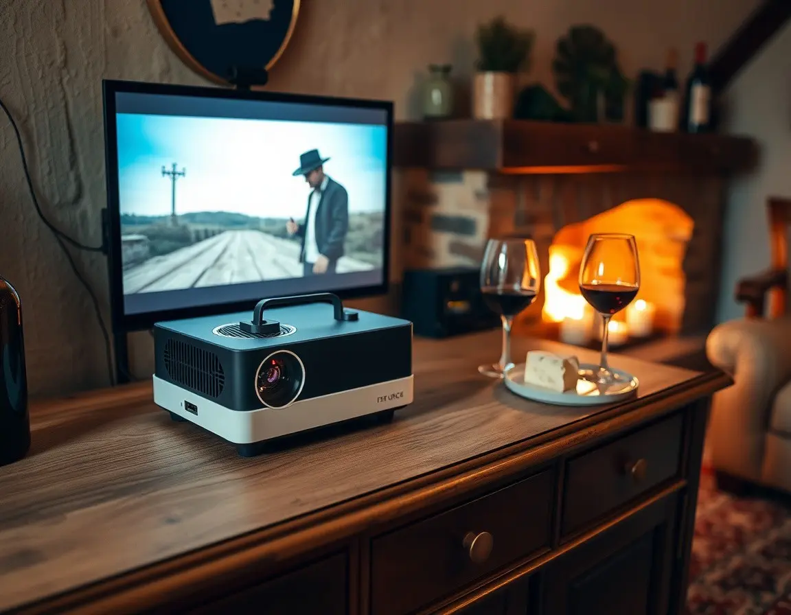 Mini-projecteur portable pour soirées film