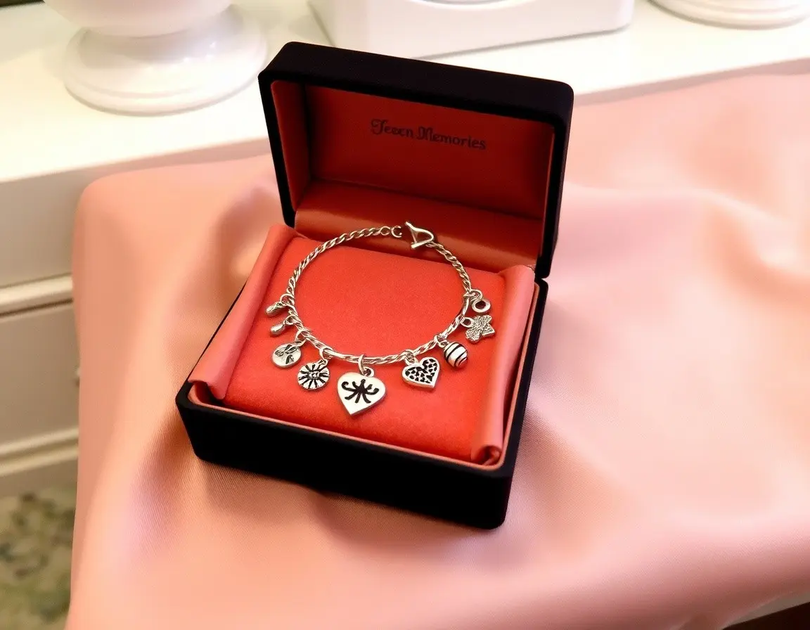 Bracelet en Argent Sterling avec Breloques