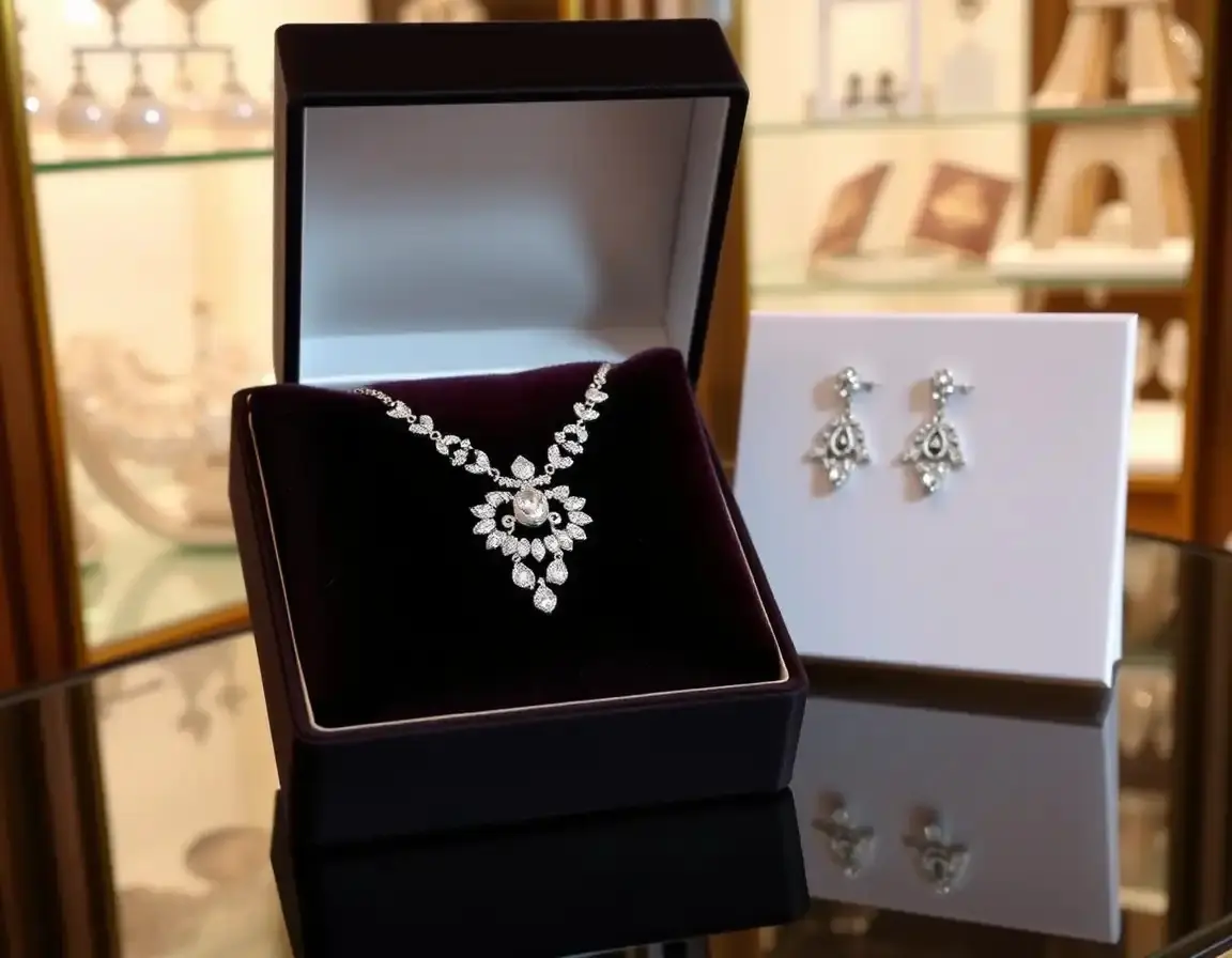 Parure de Bijoux Collier et Boucles