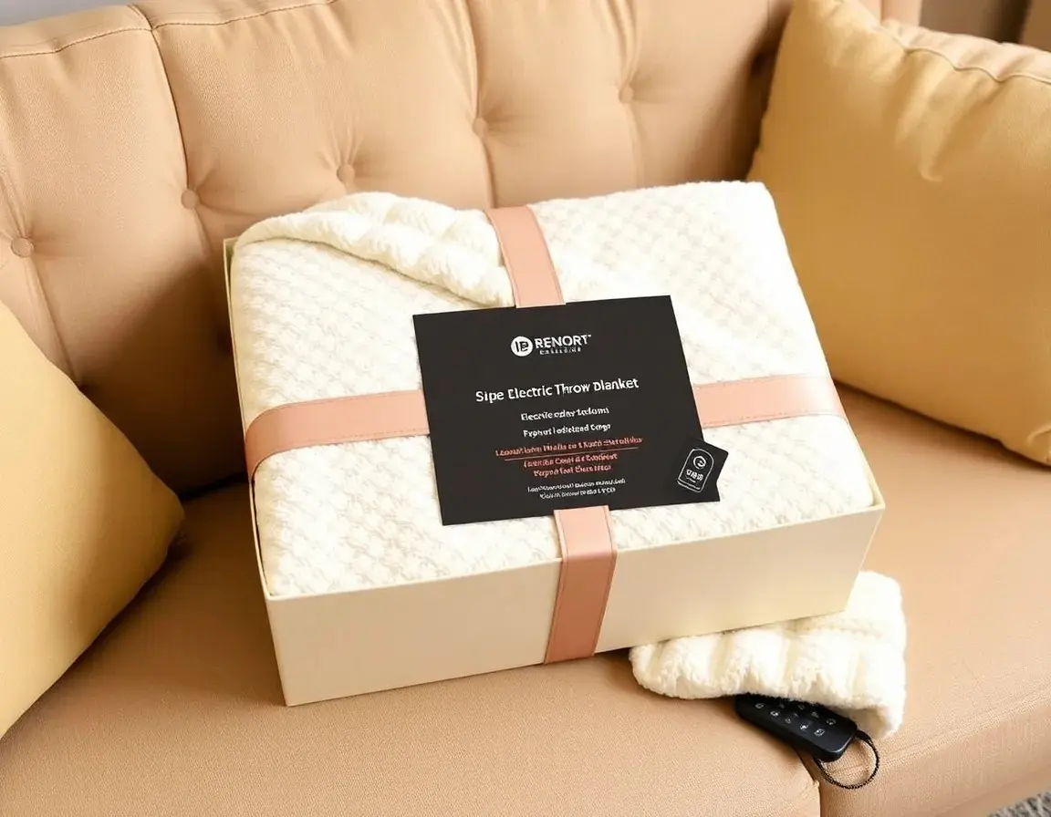 Couverture chauffante électrique douce et luxueuse