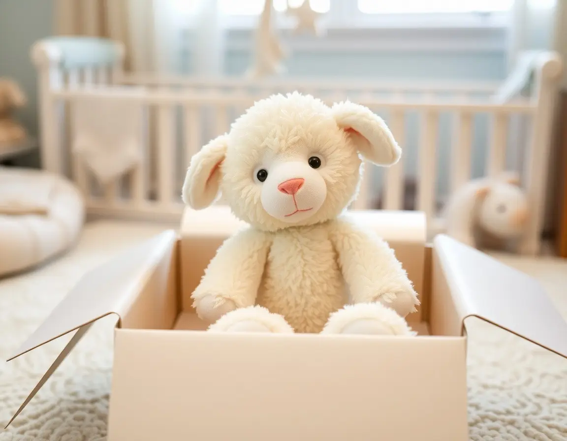 Peluche agneau religieux de qualité