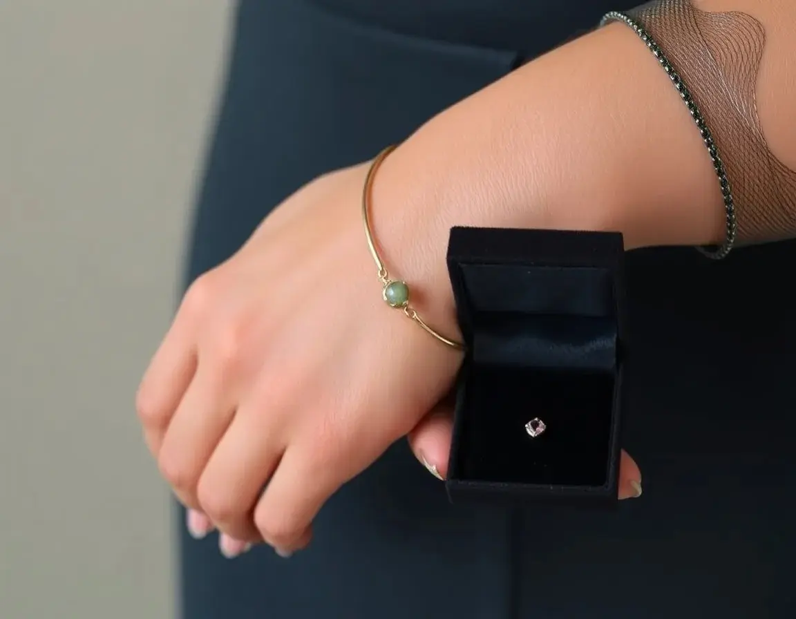 Bracelet Jonc en Pierre Précieuse