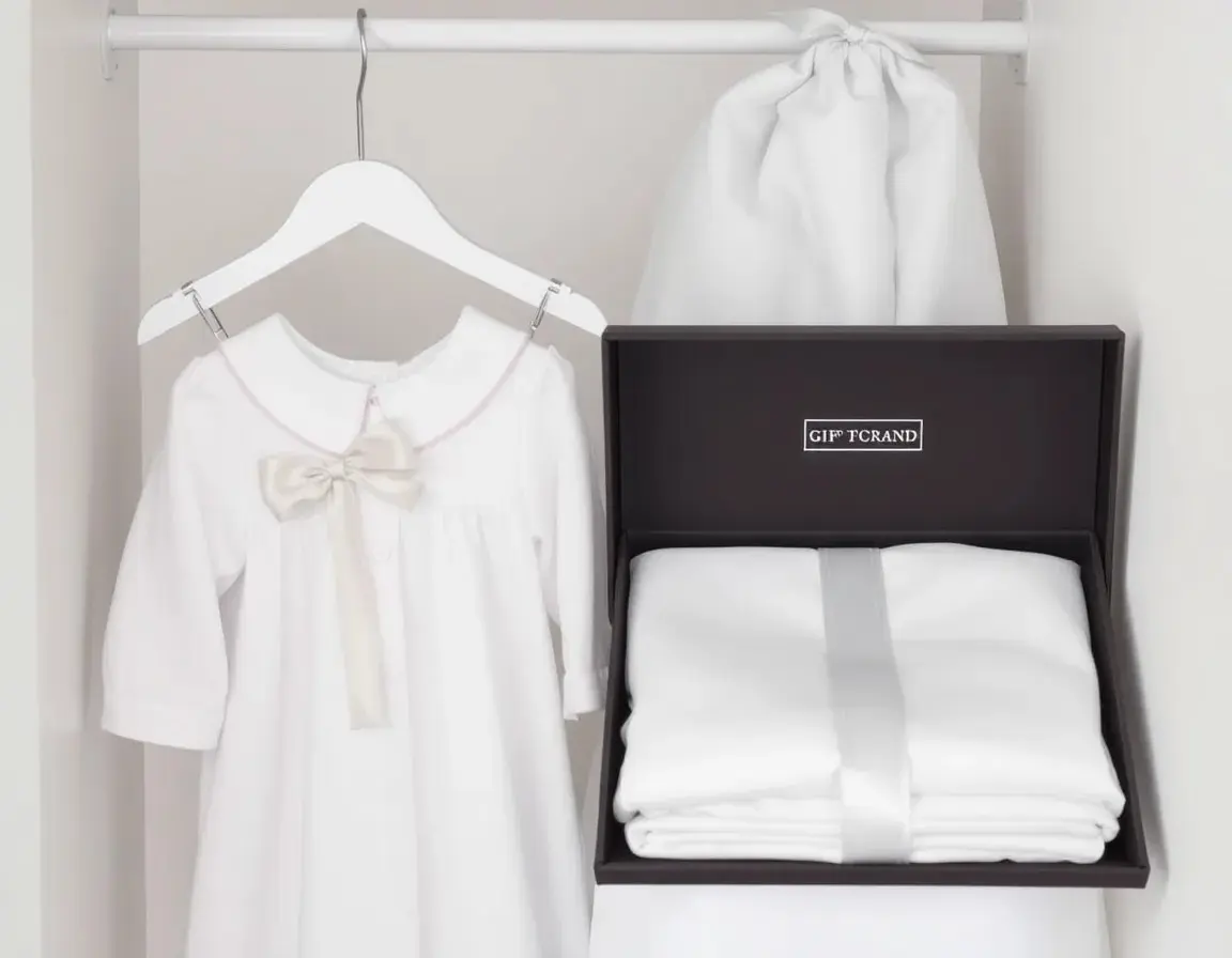 Cintre et housse pour tenue de baptême