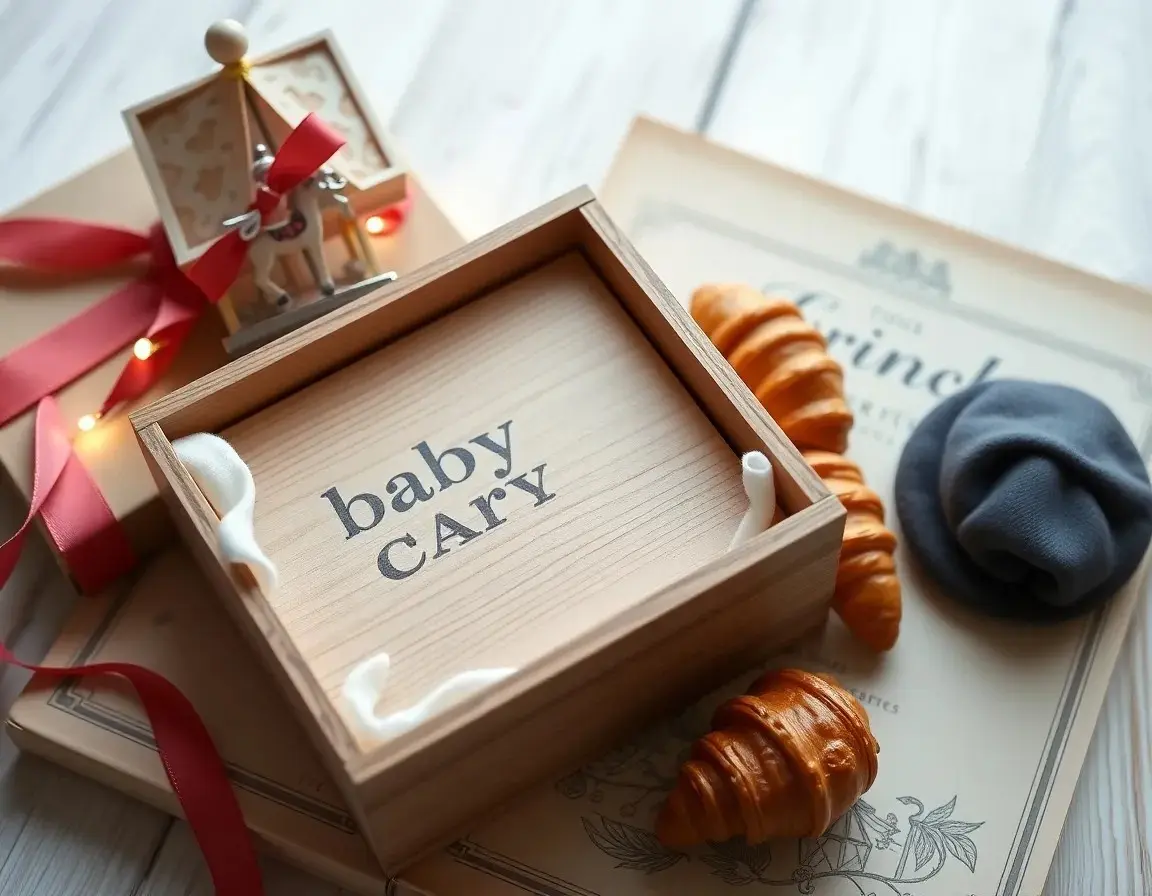 Boîte à souvenirs en bois pour bébé