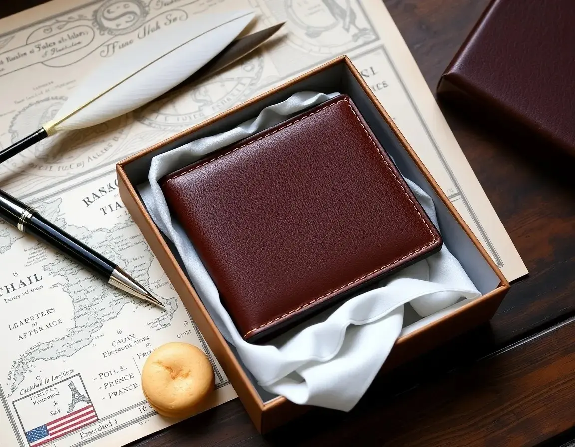 Portefeuille en cuir classique pour homme
