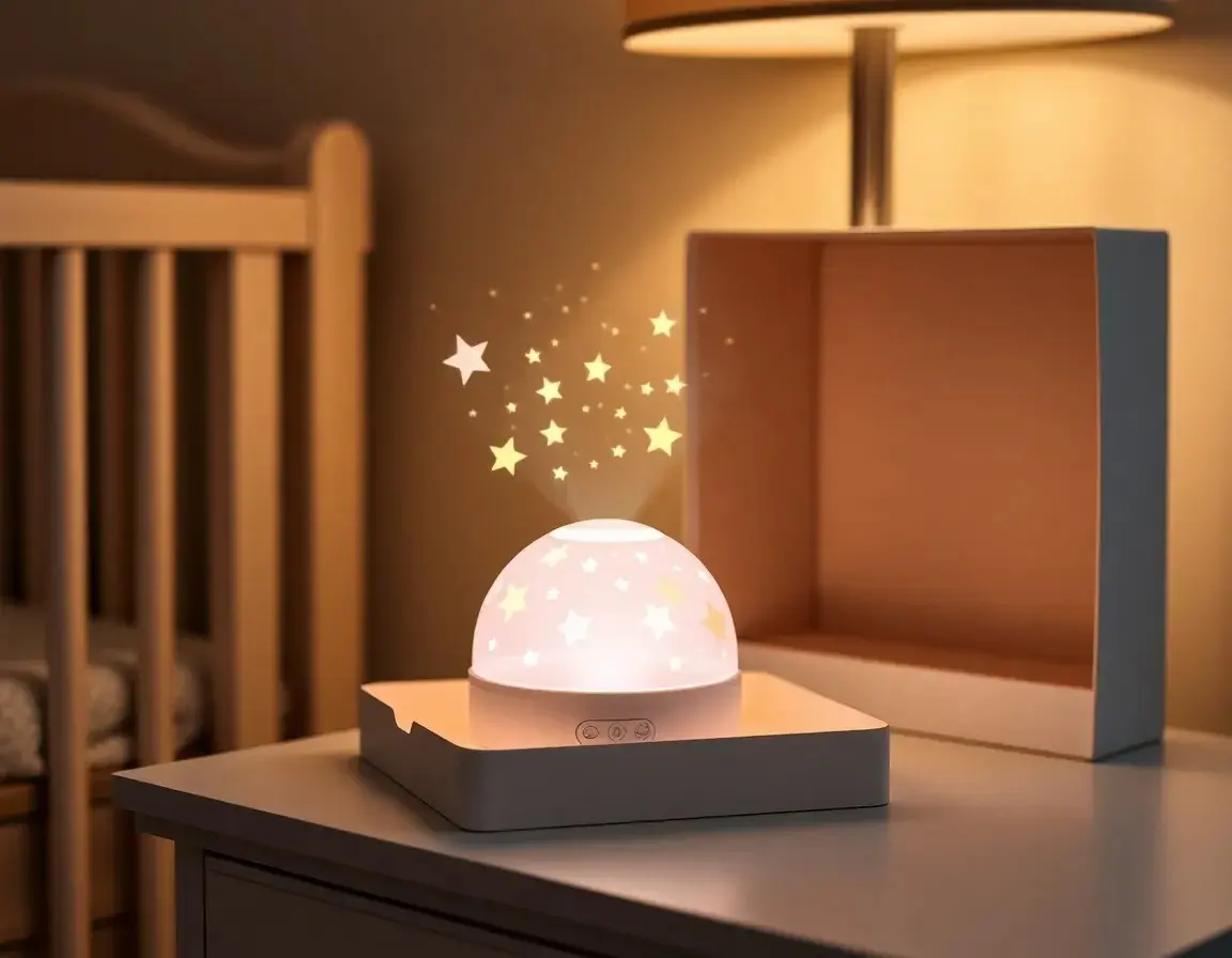 Machine à sons pour bébé avec projecteur d'étoiles