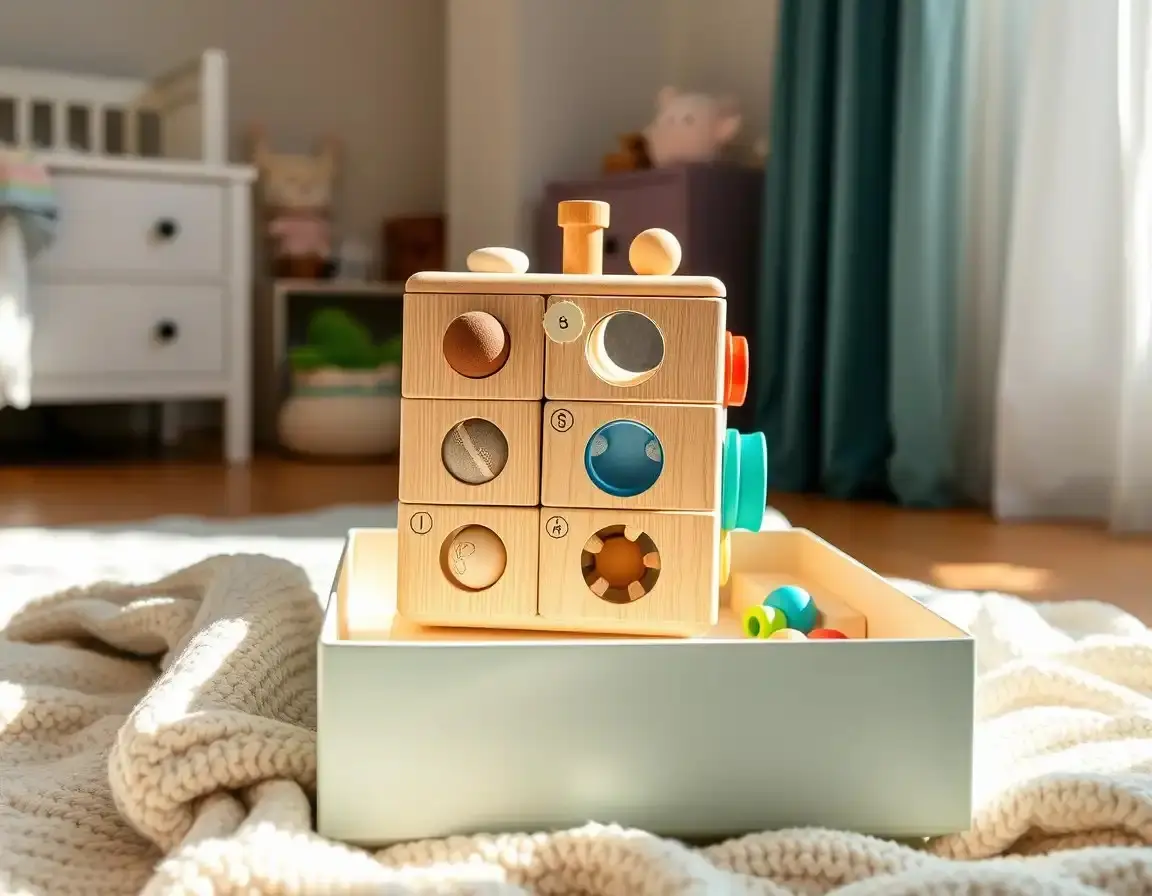 Cube d'Activités en Bois pour Bébé