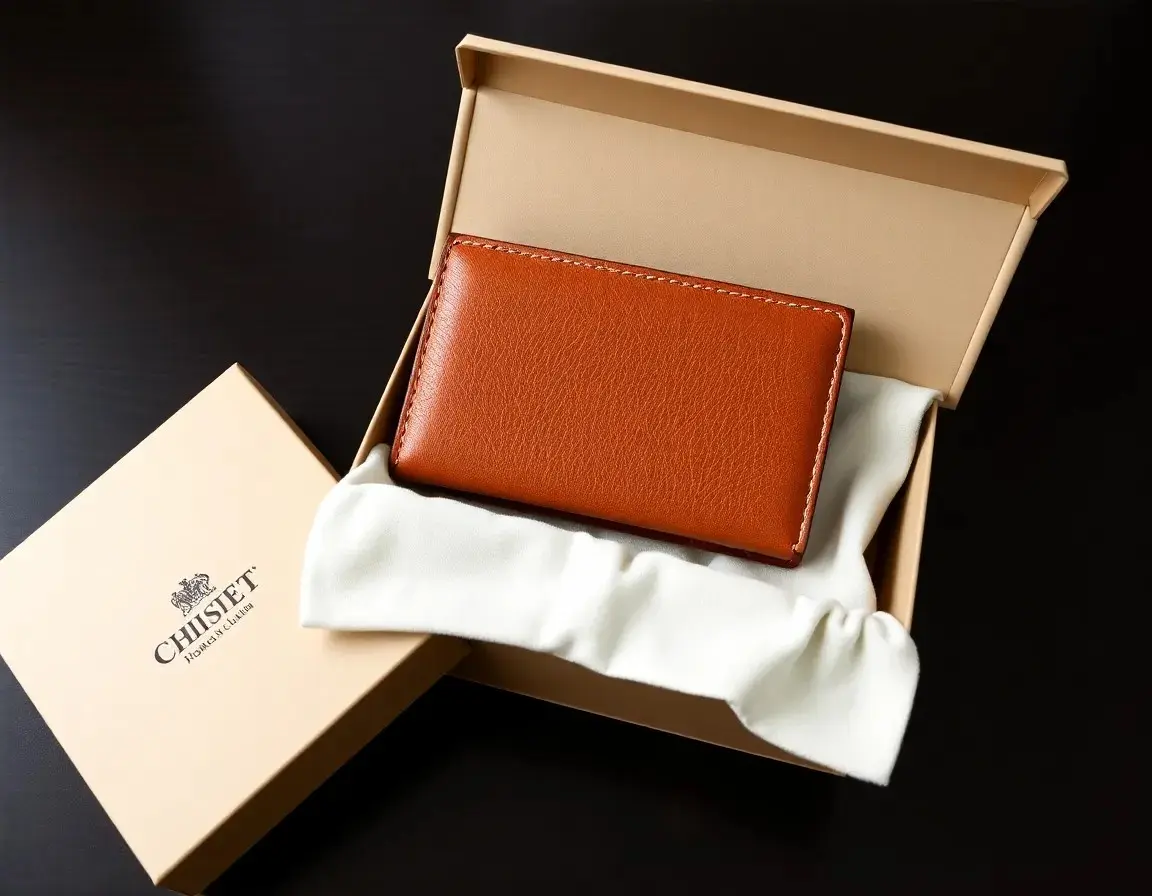 Portefeuille Pochette en Cuir Véritable