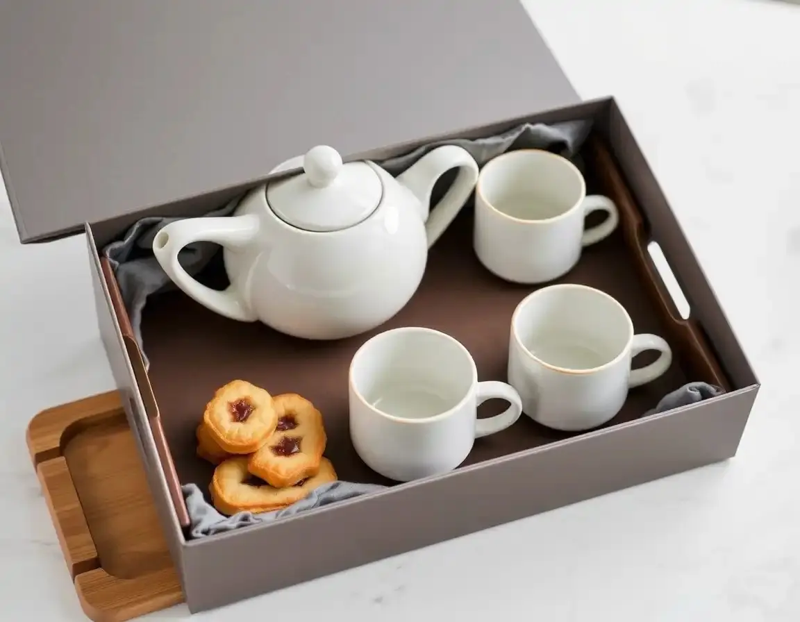 Théière et Tasse en Céramique Moderne