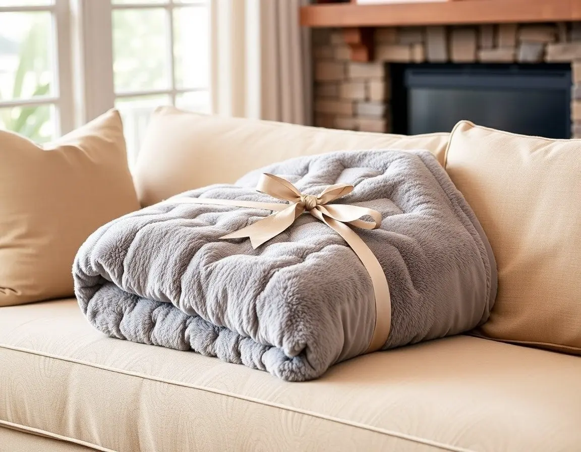 Couverture Chauffante Électrique en Flanelle Douce