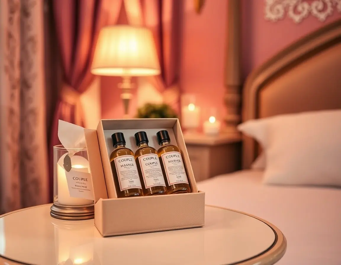 Ensemble d'huiles de massage pour un moment romantique