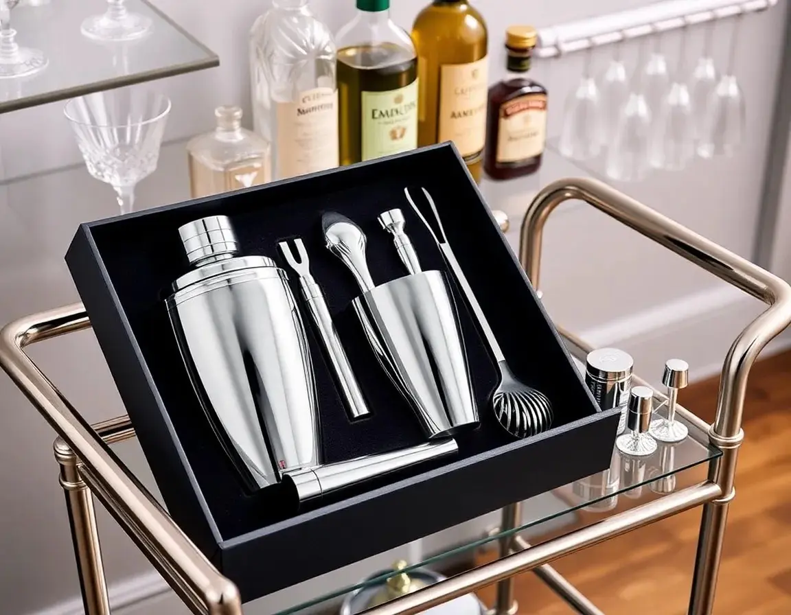 Kit Barman Shaker à Cocktail en Acier Inoxydable