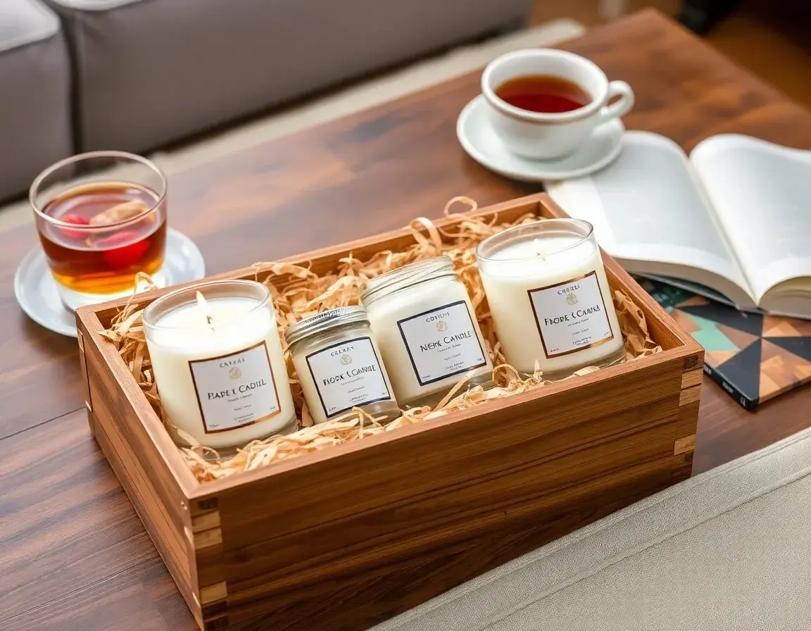 Coffret Cadeau de Bougies Parfumées de Luxe