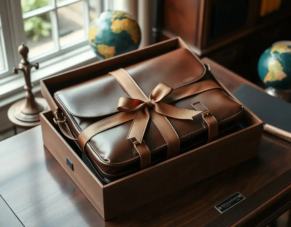 Sacoche Messager pour Ordinateur Portable en Cuir Vintage