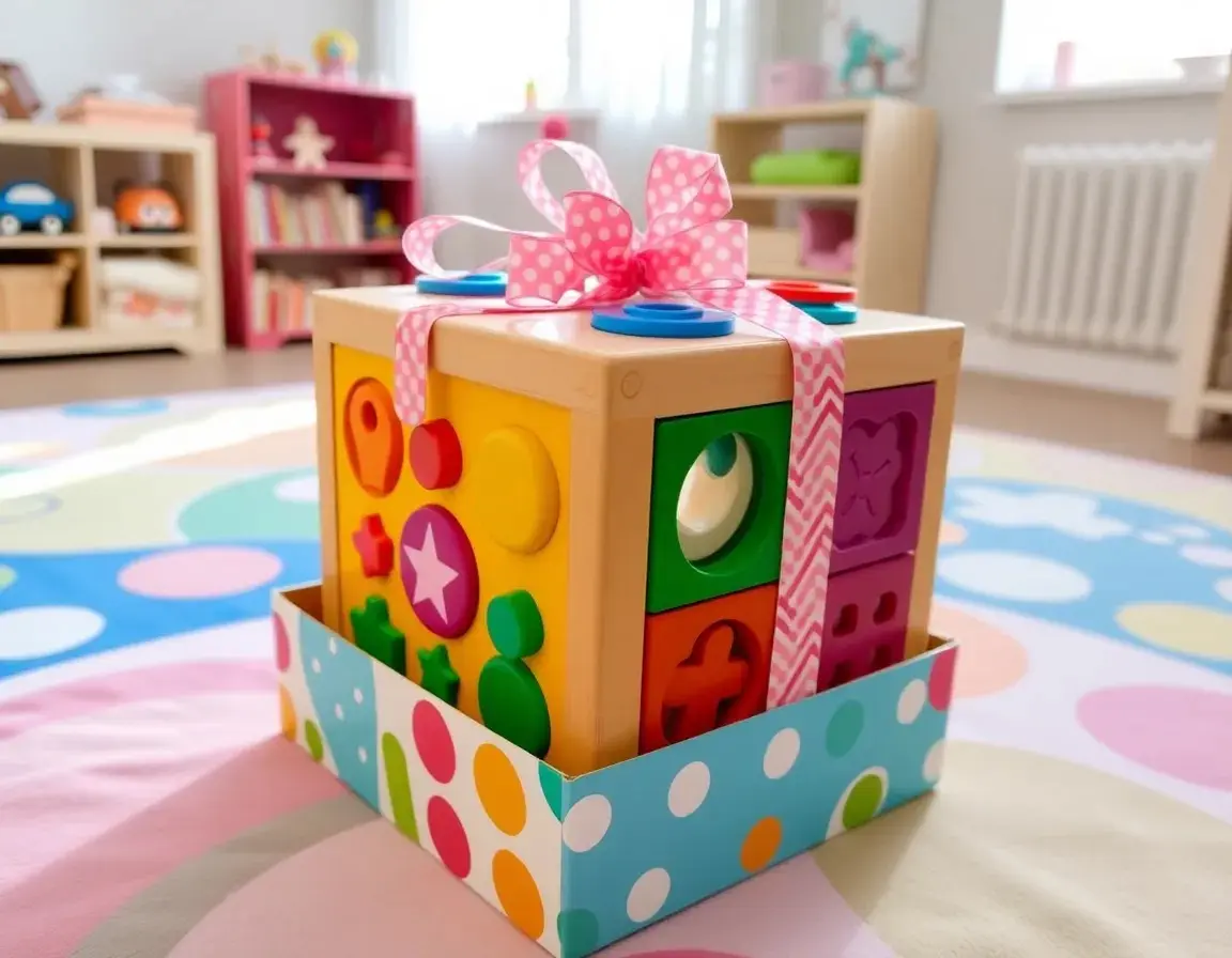 Cube d'activités en bois pour un an