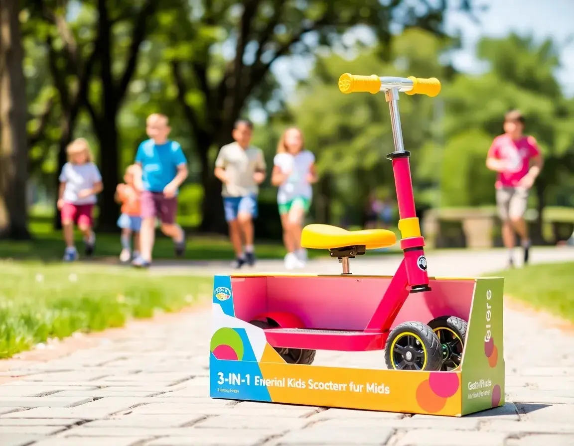 Trottinette 3-en-1 avec siège amovible