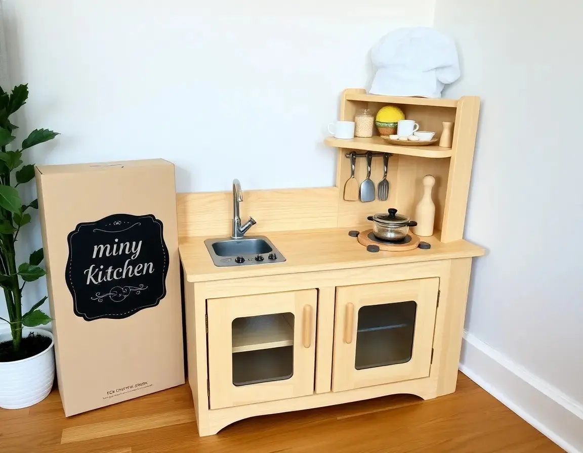 Mini cuisine de jeu en bois