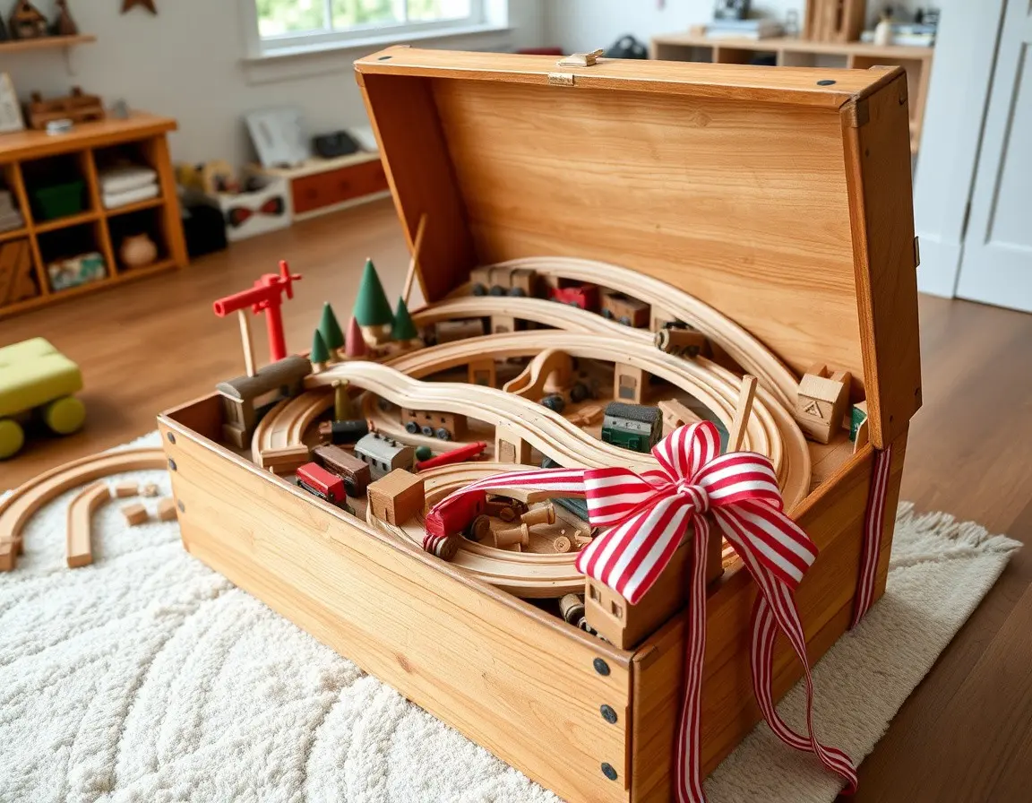 Grand Ensemble de Train en Bois