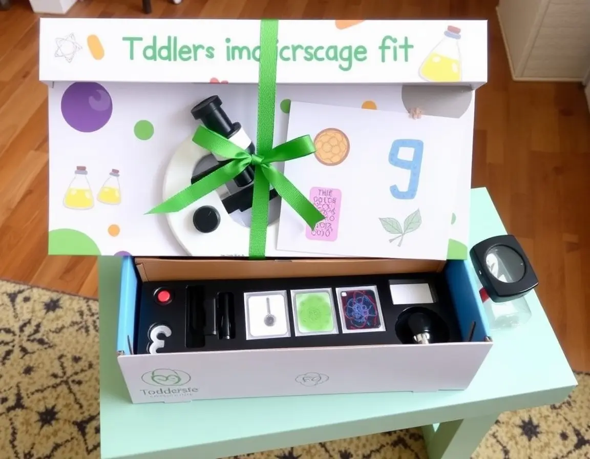 Kit microscope pour tout-petits avec lames