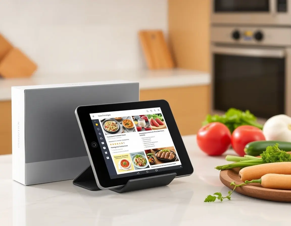 Tablette de Recettes Numérique avec Support