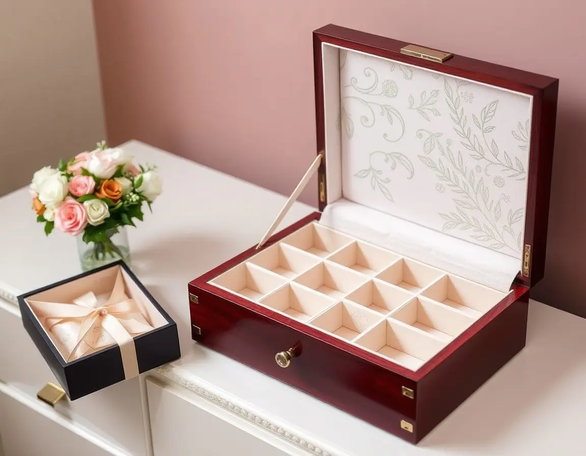Boîte de Rangement à Bijoux Élégante