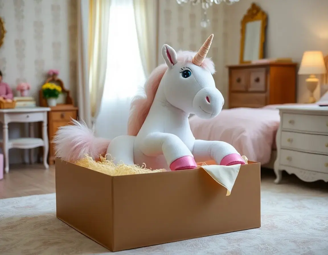 Grande Peluche Licorne Géante