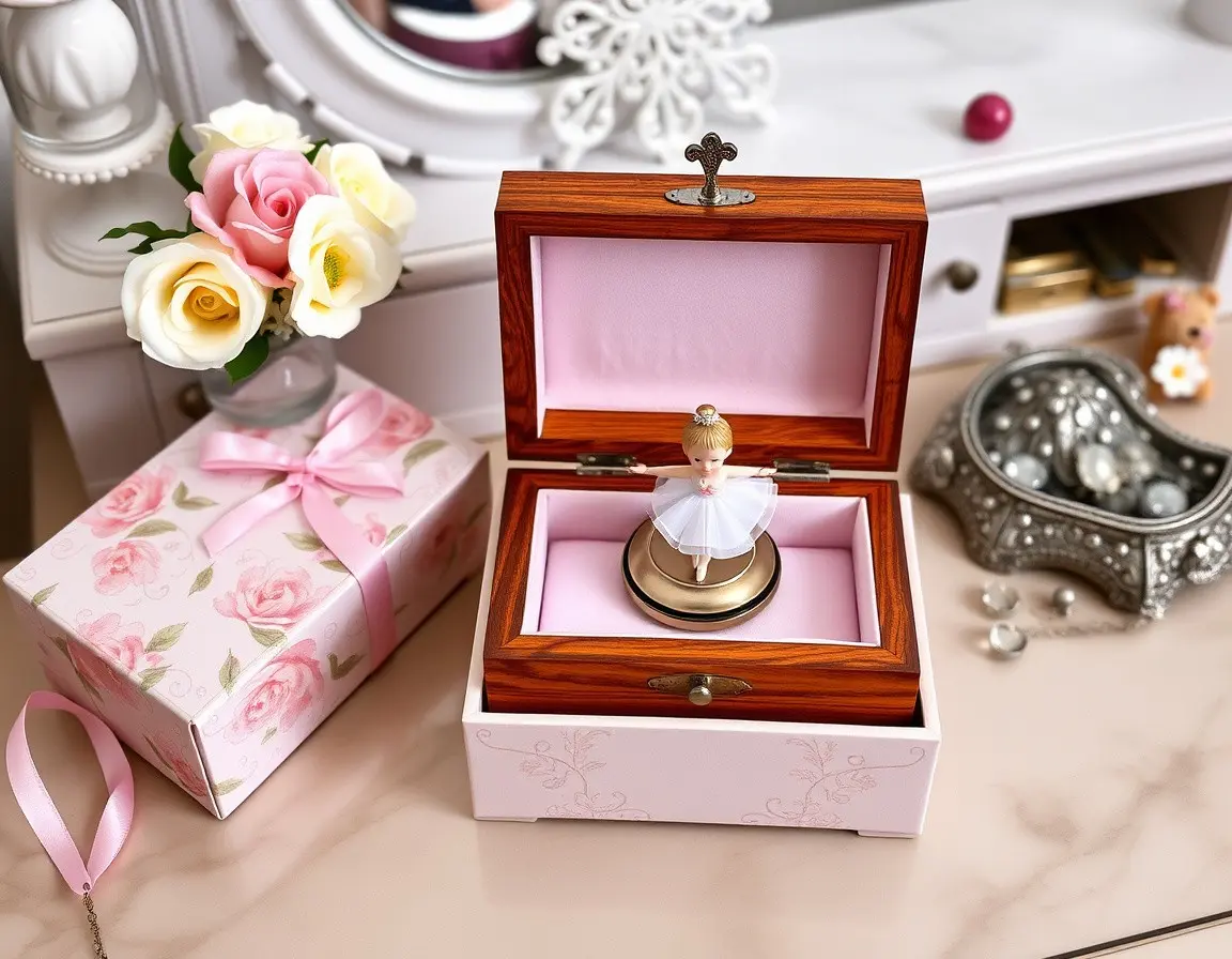 Boîte à bijoux avec figurine de ballerine