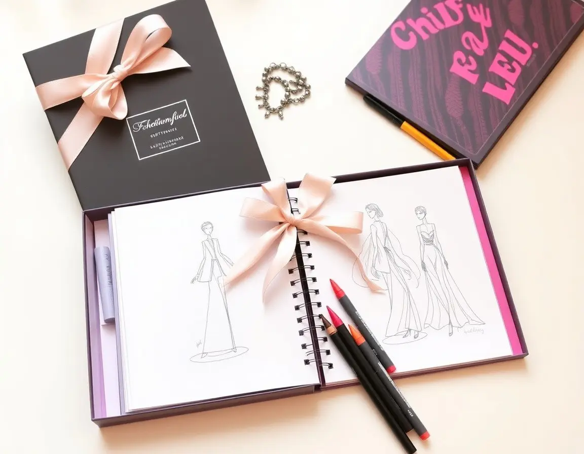 Carnet de Croquis de Mode et Marqueurs