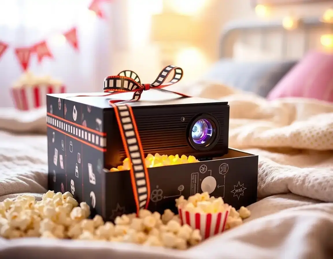 Mini projecteur portable pour soirées film