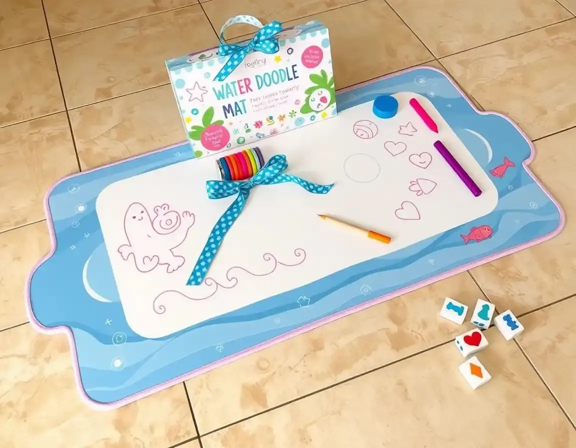 Grand tapis de gribouillage à l'eau avec accessoires, cadeau idéal 2 ans