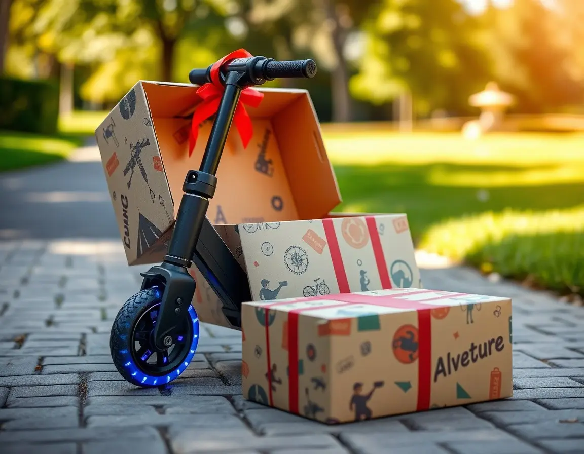 Trottinette avec roues LED