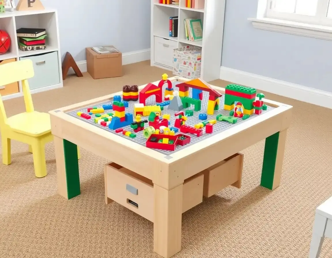 Table de jeu de blocs de construction