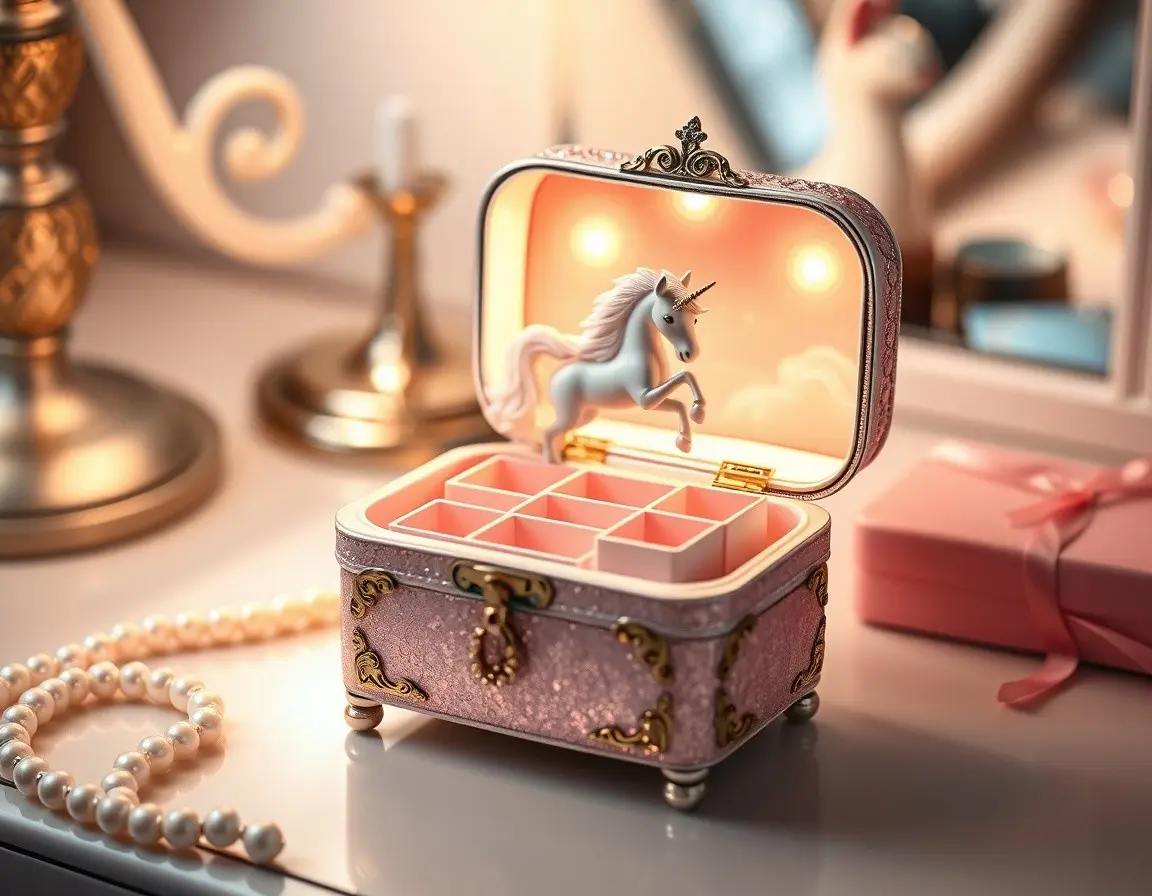 Boîte à Bijoux Musicale Licorne