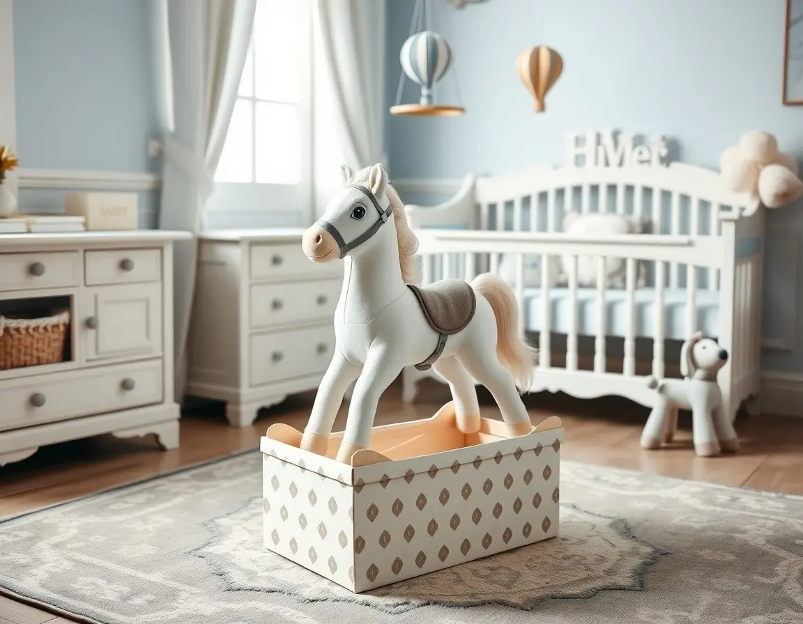 Cheval à bascule bébé doux