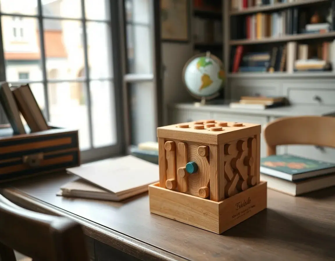 Cube d'activités en bois
