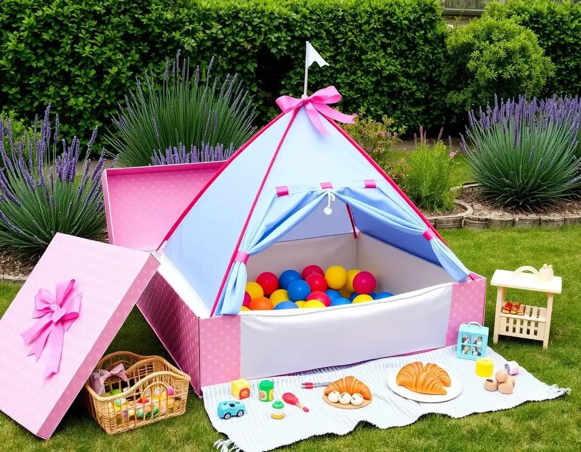 Tente de jeu enfant avec piscine à balles