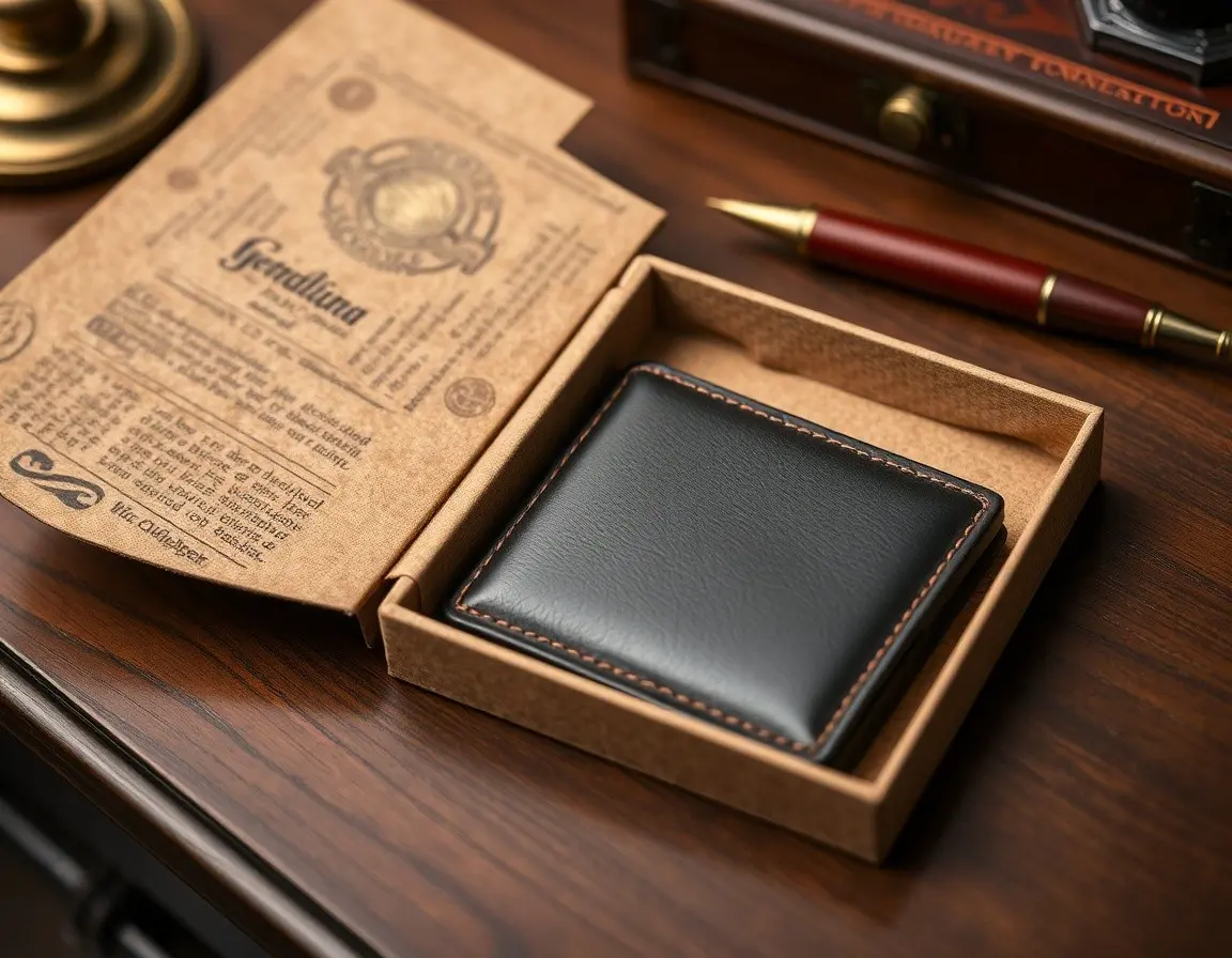 Portefeuille en cuir véritable avec protection RFID