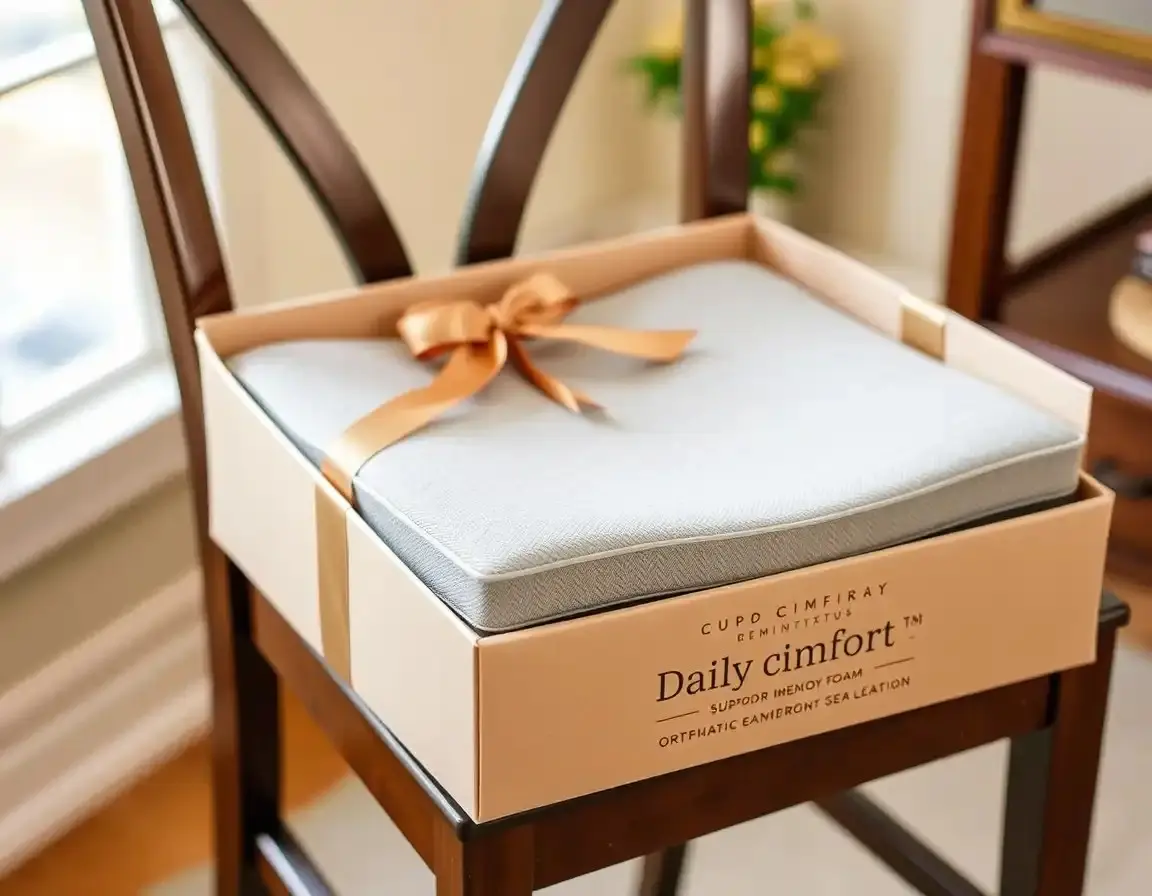 Coussin de siège en mousse à mémoire de forme orthopédique