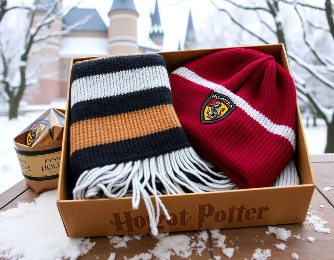 Ensemble Écharpe et Bonnet des Maisons de Poudlard