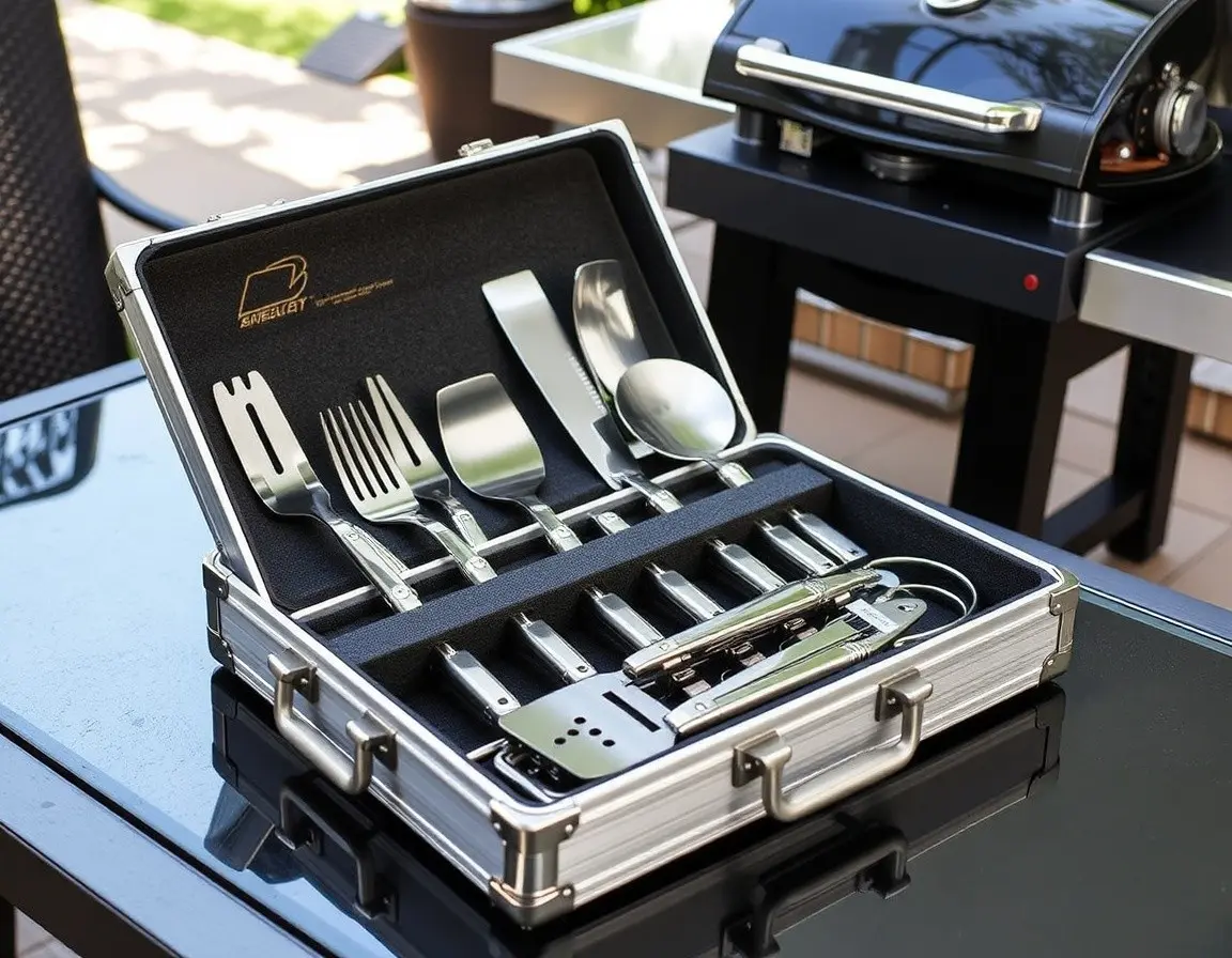Ensemble d'Outils de Grillades BBQ Professionnel