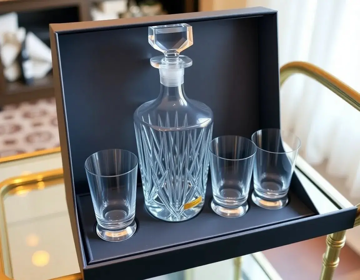 Carafe à Whisky et Verres Assortis