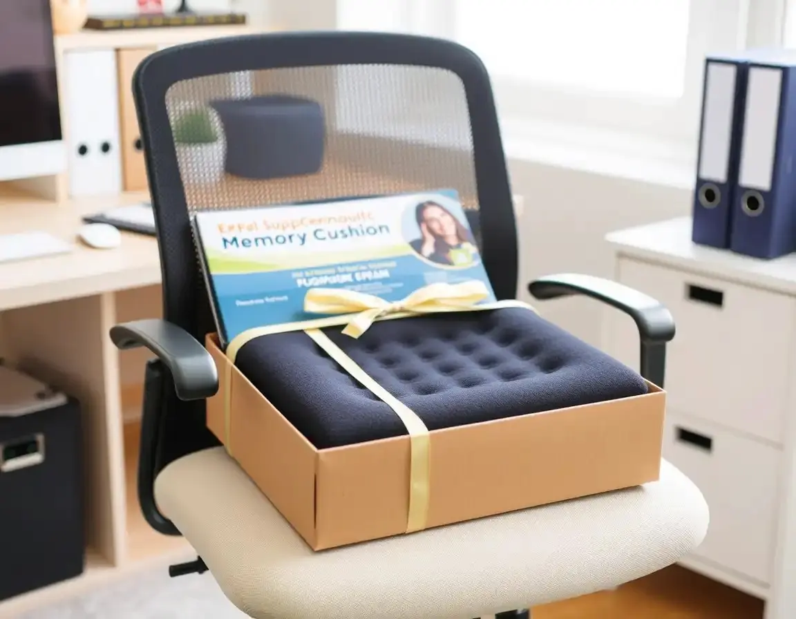 Coussin de chaise de bureau ergonomique en mousse à mémoire